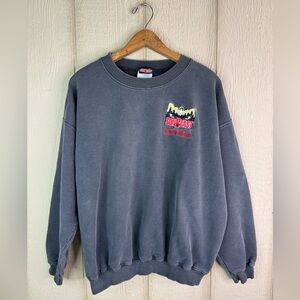 Vintage Paramount Kings Island Son Of Beast Roller Coaster Crewneck Sweatshirt L